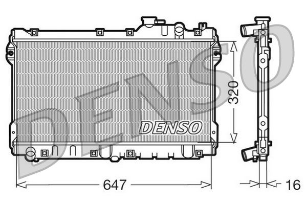 DRM44015 DENSO Радиатор, охлаждение двигателя