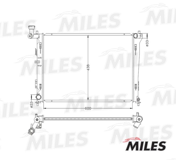 ACRB053 MILES Радиатор, охлаждение двигателя