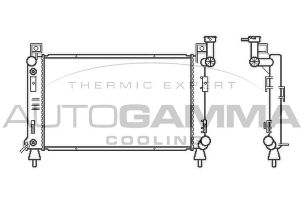 100141 AUTOGAMMA Радиатор, охлаждение двигателя