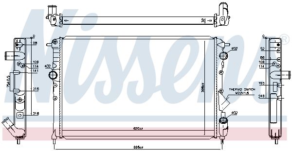 63873 NISSENS Радиатор, охлаждение двигателя