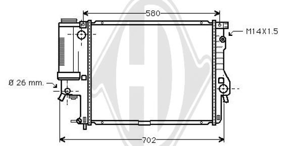 DCM1550 DIEDERICHS Радиатор, охлаждение двигателя