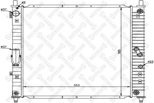 1025686SX STELLOX Радиатор, охлаждение двигателя