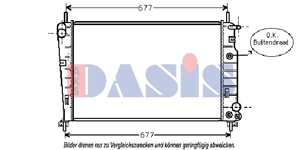 090086N AKS DASIS Радиатор, охлаждение двигателя