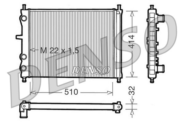 DRM09024 DENSO Радиатор, охлаждение двигателя