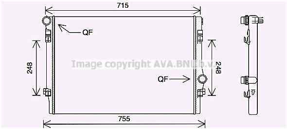 VNA2336 AVA QUALITY COOLING Радиатор, охлаждение двигателя