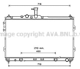 HY2402 AVA QUALITY COOLING Радиатор, охлаждение двигателя