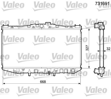 731691 VALEO Радиатор, охлаждение двигателя