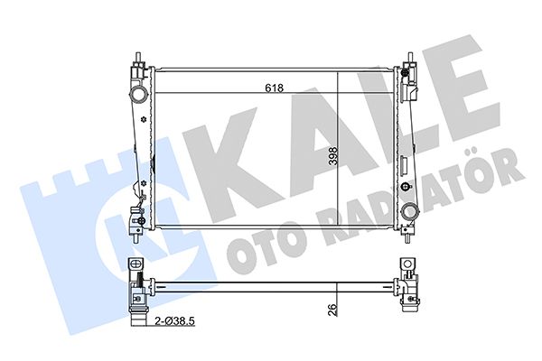 368600 KALE OTO RADYATÖR Радиатор, охлаждение двигателя