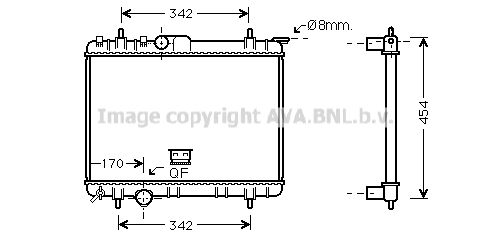 PEA2210 AVA QUALITY COOLING Радиатор, охлаждение двигателя