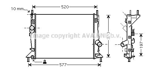 FD2368 AVA QUALITY COOLING Радиатор, охлаждение двигателя