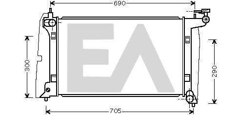 31R71148 EACLIMA Радиатор, охлаждение двигателя