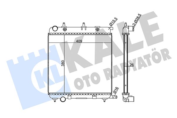285200 KALE OTO RADYATÖR Радиатор, охлаждение двигателя
