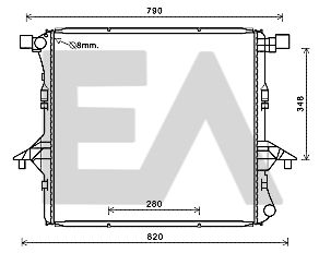 31R77001 EACLIMA Радиатор, охлаждение двигателя