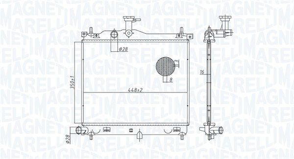 350213182900 MAGNETI MARELLI Радиатор, охлаждение двигателя