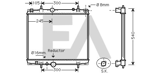 31R55114 EACLIMA Радиатор, охлаждение двигателя