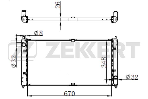 MK1629 ZEKKERT Радиатор, охлаждение двигателя