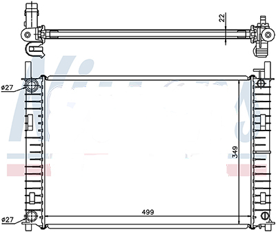62027A NISSENS Радиатор, охлаждение двигателя