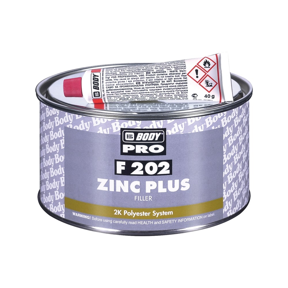 шпатлевка! беж. 1.8кг PRO F202 ZINC PLUS подходит для любых гальванизированных покрытий