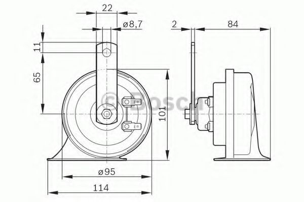 Звуковой сигнал Bosch 0 986 AH0 502 - Bosch арт. 0986AH0502