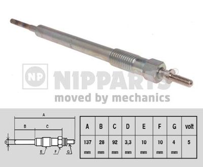 N5710508 NIPPARTS Свеча накаливания