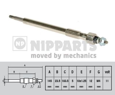 J5719012 NIPPARTS Свеча накаливания