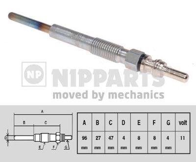 N5715020 NIPPARTS Свеча накаливания