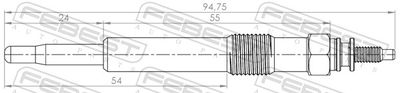 21642-003 FEBEST Свеча накаливания