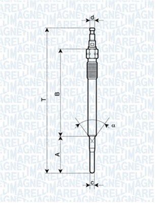 062900051304 MAGNETI MARELLI Свеча накаливания