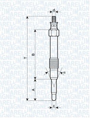 062900000304 MAGNETI MARELLI Свеча накаливания