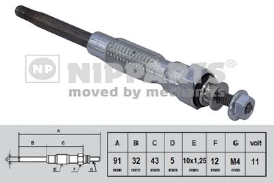 N5712029 NIPPARTS Свеча накаливания