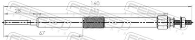 01642-007 FEBEST Свеча накаливания