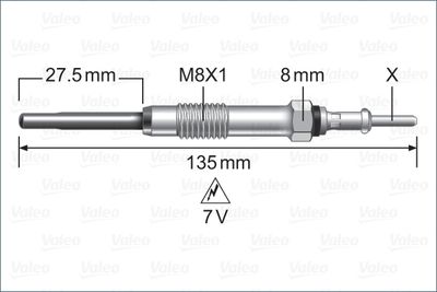 345251 VALEO Свеча накаливания