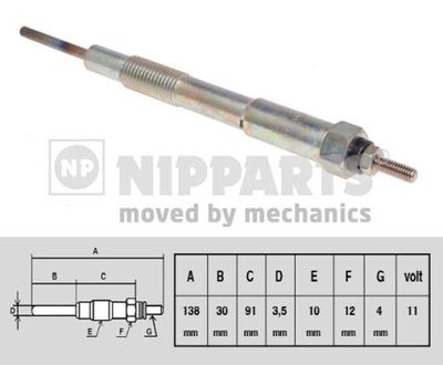 N5713016 NIPPARTS Свеча накаливания