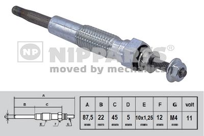 N5715023 NIPPARTS Свеча накаливания