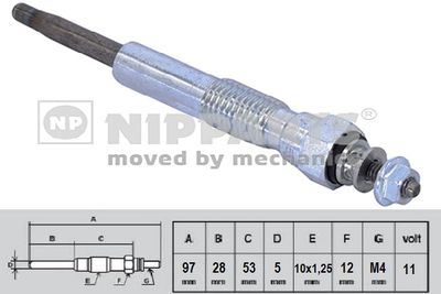 N5712028 NIPPARTS Свеча накаливания