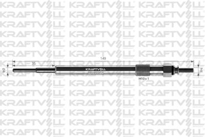 05030024 KRAFTVOLL GERMANY Свеча накаливания