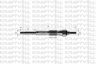 05030100 KRAFTVOLL GERMANY Свеча накаливания