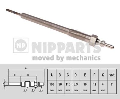 N5713017 NIPPARTS Свеча накаливания