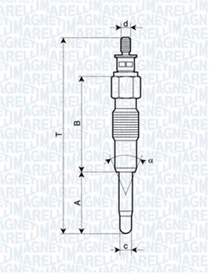 062900040304 MAGNETI MARELLI Свеча накаливания