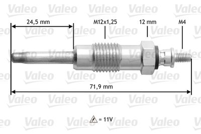 345140 VALEO Свеча накаливания