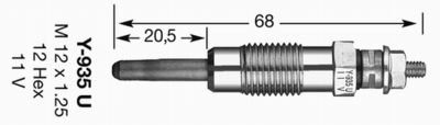 4791 NGK Свеча накаливания