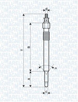 062900020304 MAGNETI MARELLI Свеча накаливания