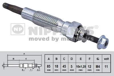 N5715021 NIPPARTS Свеча накаливания