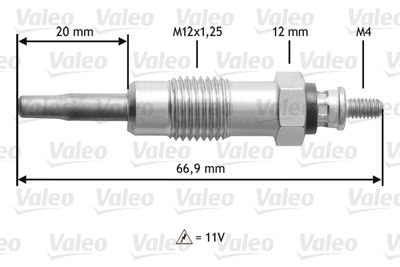 345111 VALEO Свеча накаливания