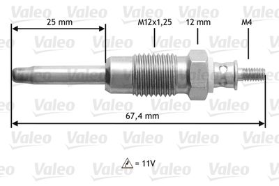 345124 VALEO Свеча накаливания