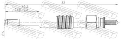 28642-004 FEBEST Свеча накаливания