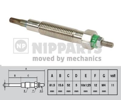 J5711022 NIPPARTS Свеча накаливания