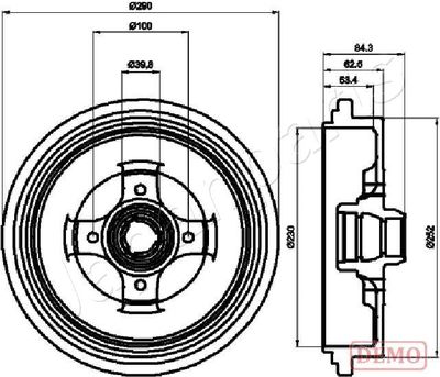 TA0913C JAPANPARTS Тормозной барабан