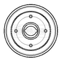 BBR7061 BORG & BECK Тормозной барабан