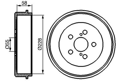 0986477140 BOSCH Тормозной барабан